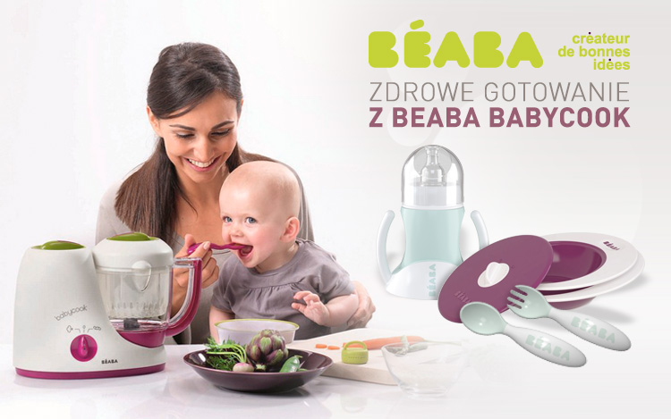Mama karmiąca dziecko łyżeczką Beaba